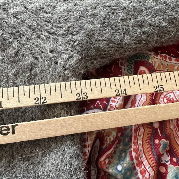 Express Gray Sweater L Conscious Edit Recycled Eco-Friendly Knit Academia Preppy - Picture 6 of 7